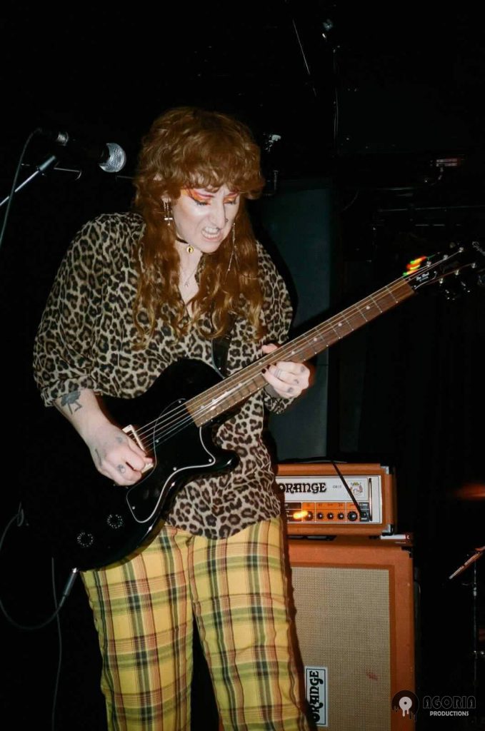 Katelyn Molgard, lead guitarist of Bad Waitress. Shot by Jess Bertan